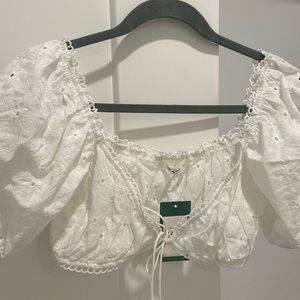 NEW white crop top
